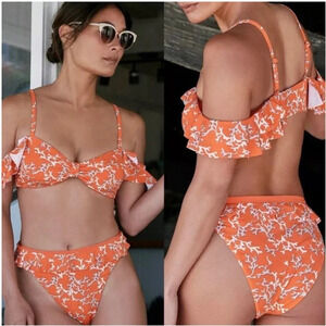 ! Anthropologie x Maeve Jasmine Flounced Bikini Top/Gianna Bikini Bottoms …